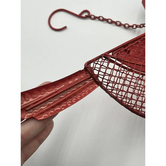 Cardinal Bird Feeder NWT Yard Ornament Winter Red/Hinged/bird Seed/Tree/Glitter - Picture 13 of 16